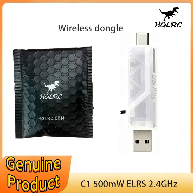 HGLRC C1 500mW ELRS 2.4GHz Dongle USB sans fil pour FPV