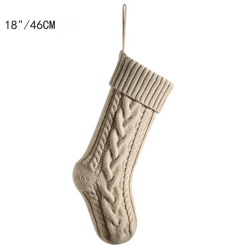 thumbnail image 1 of Bolsa de regalo navideña de gran capacidad de 18"/46 cm, calcetines decorativos, medias navideñas, adornos colgantes para árbol de Navidad, decoraciones navideñas, 1 of 5