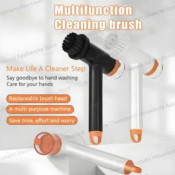 New Multifunctional Wireless Electric Clean Brush Multi Brush Head Replacement Handheld Gap Brush Kitchen Floor Brush 1