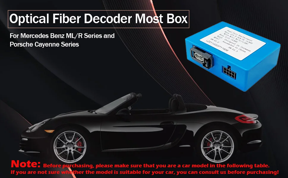 Car Diagnostic Tool Optic Fiber Decoder for Mercedes-Benz ML/GL/R Class/CLS/S W221/Cayenne Cayman 911 997 Boxster BMW E9X Audi 2G.3G Host
