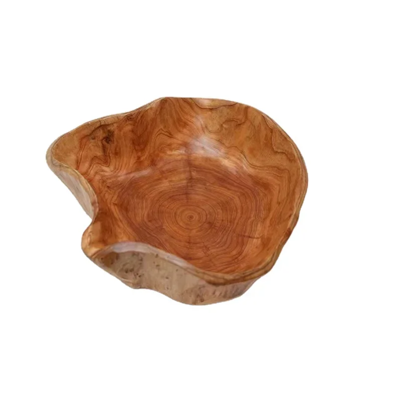 Handmade Natural Wood Fruit Tray Wooden irregular Bowl Snack Sushi Bread Dessert Candy Plate Salad Trays Home Decoration 3