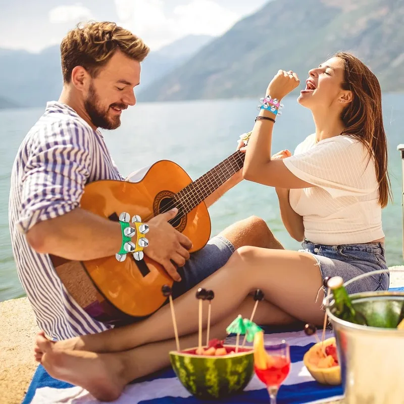 Christmas Wristband Ringtone, Percussion Instrument, Music Rhythm Toy, Adjustable Hand Bell Suitable Christmas Party Decoration