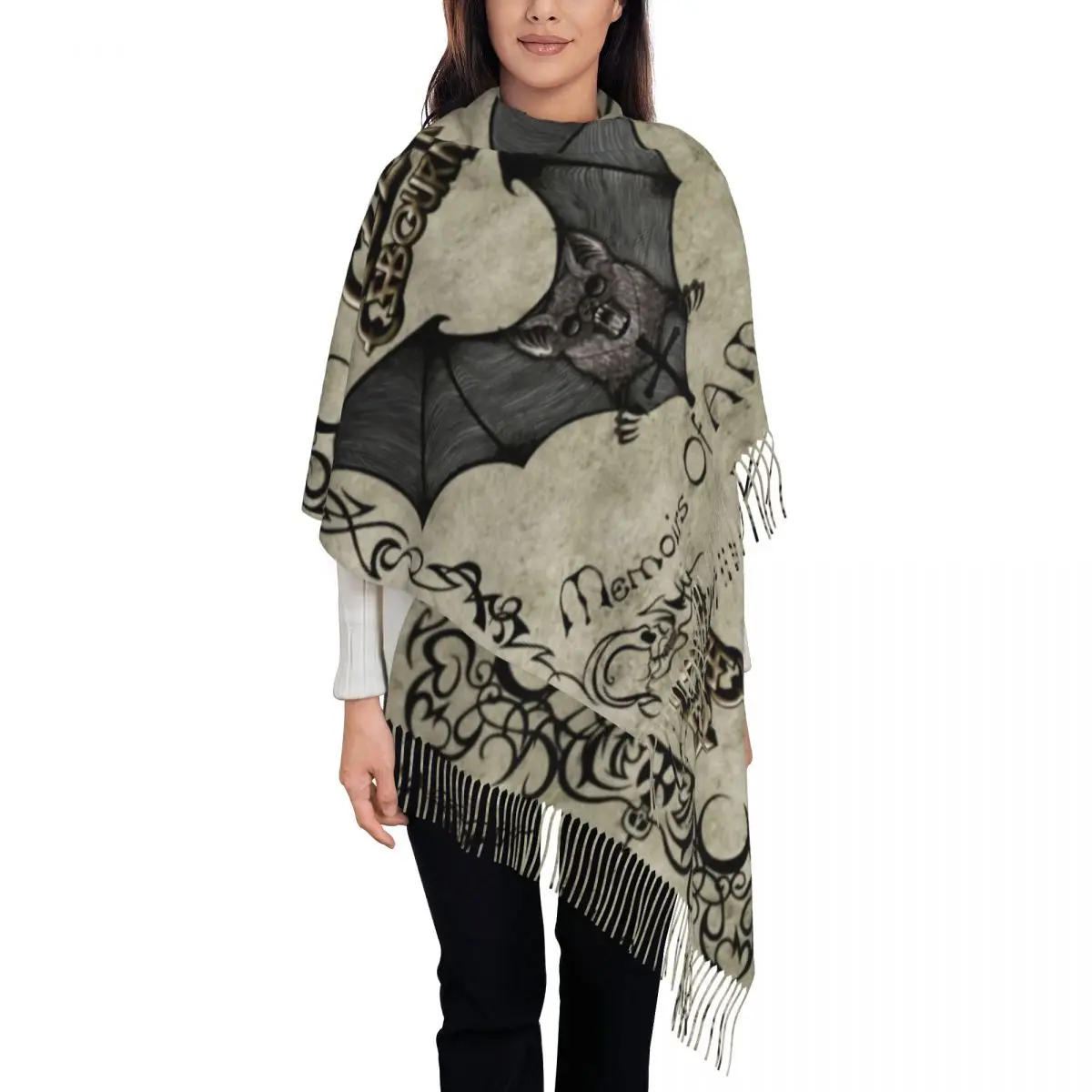 

Customized Print Ozzy Osbourne Prince Of Darkness Scarf Women Men Winter Fall Warm Scarves Heavy Metal Band Rock Shawl Wrap