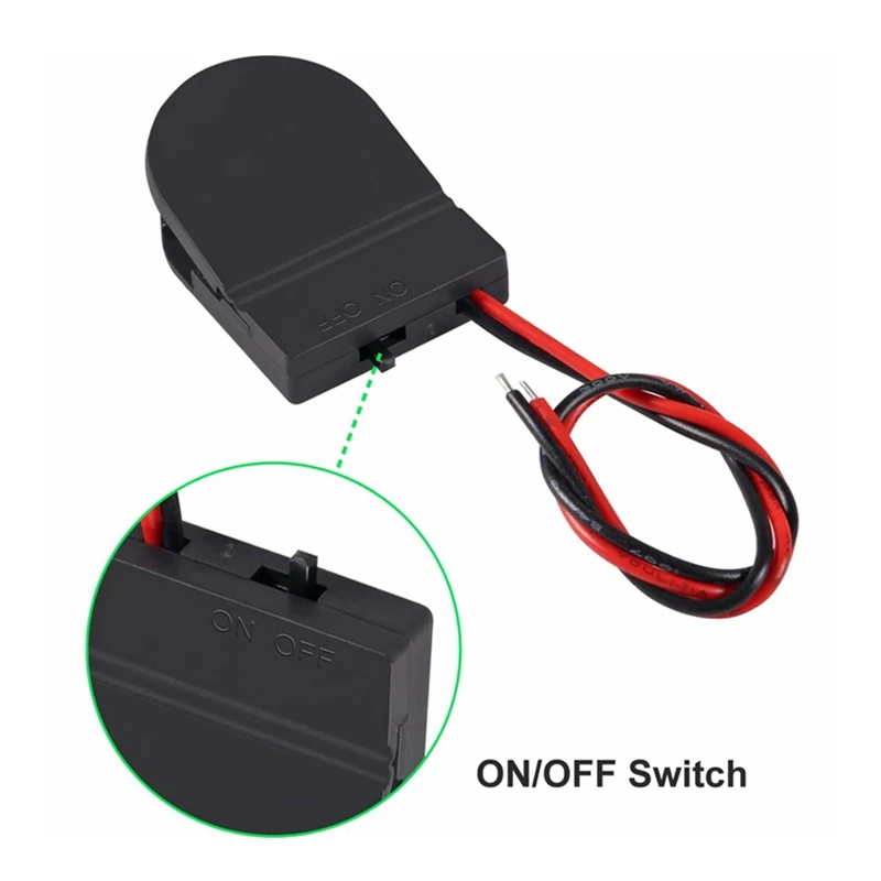 CR2032 Button Battery Socket Holder Case DIY 3V CR 2032 Coin Cell Battery Storage Box With ON-OFF Switch 5Pcs battery storage box battery case battery holder battery box