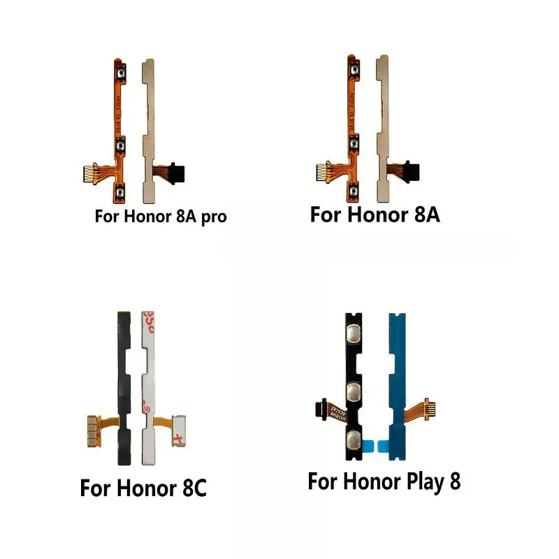 

New Power on/off & volume up/down buttons flex cable Replacement for Huawei Honor Play 8A Pro 8C 8 phone