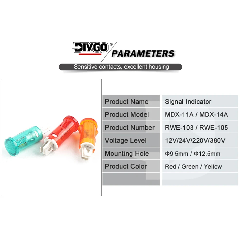 Рисунок 4 - неоновые индикаторы 12 В 24 В 220