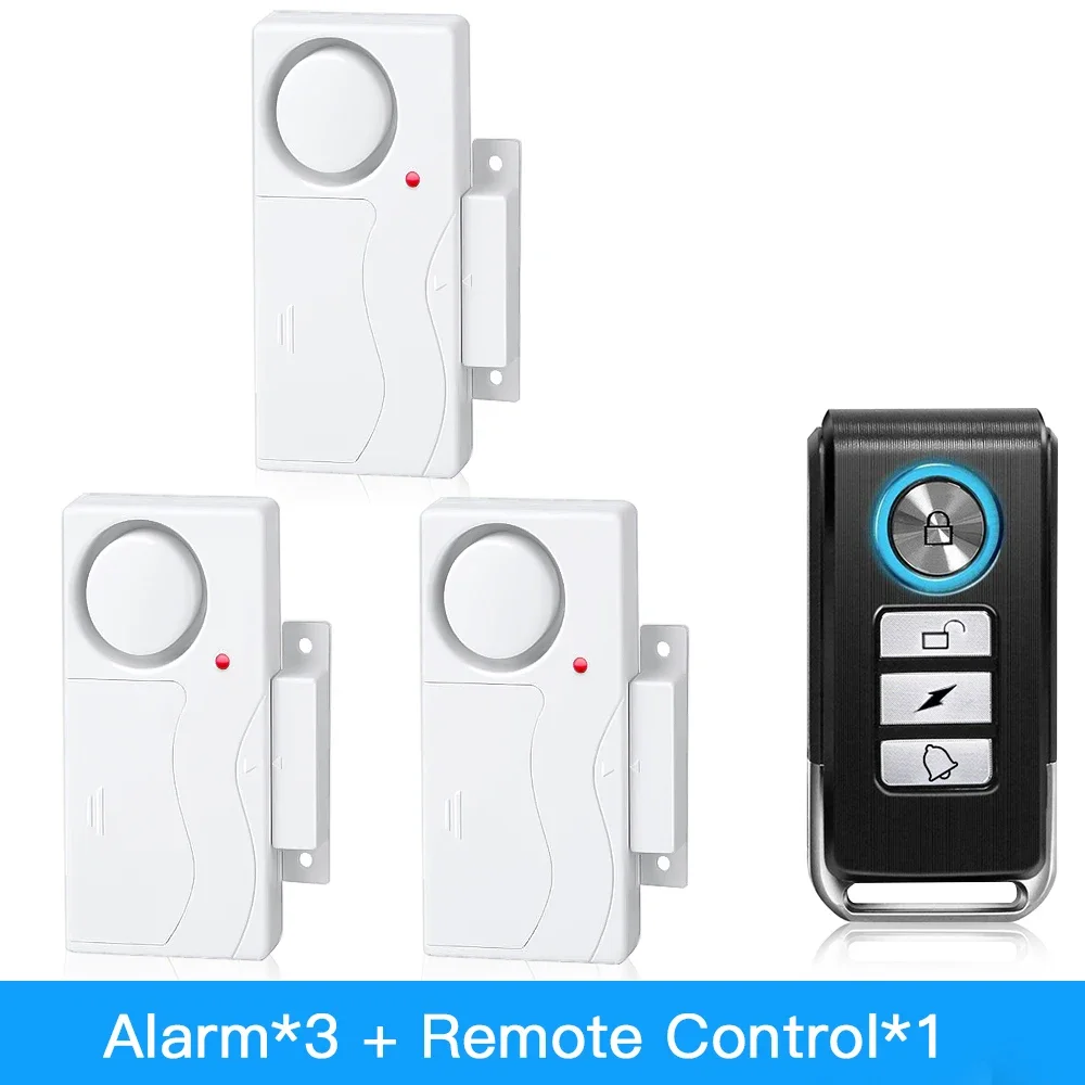 Wireless Remote Control Anti-Theft Door & Window Alarm System Kit - Home Security Sensors