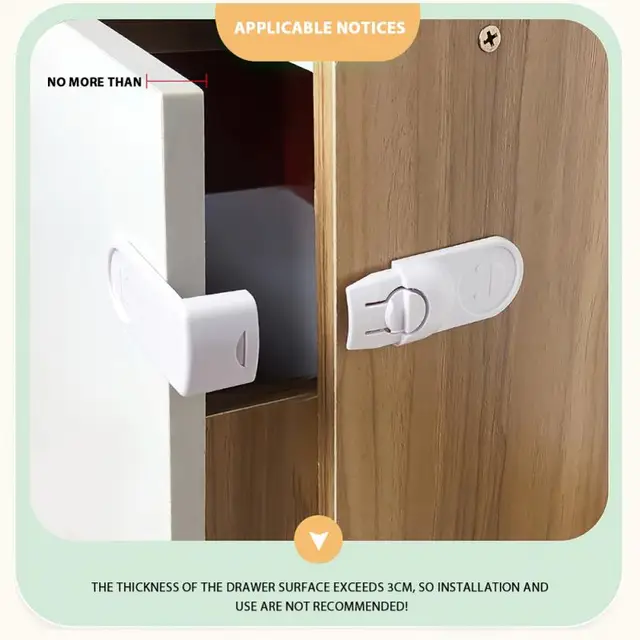 2Pcs/Set Child Safety Cabinet Lock Baby Anti-theft Security Protector Prevent Babies From Opening The Door At Will Safety Locks 3