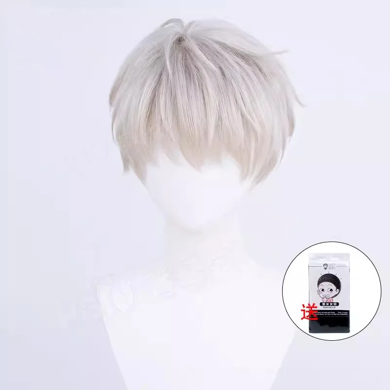Game Love and Deepspace Xavier Seiya Cosplay Wig Casual Hoodie Sweater Short Light Hair Anime Costume 1