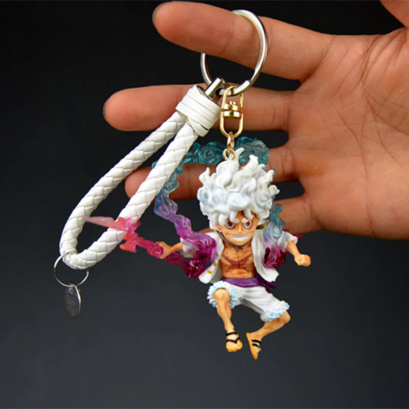 ワンピースPVCキーホルダー,3D,ルフィ,ゾロ,サンジ,フィギュア