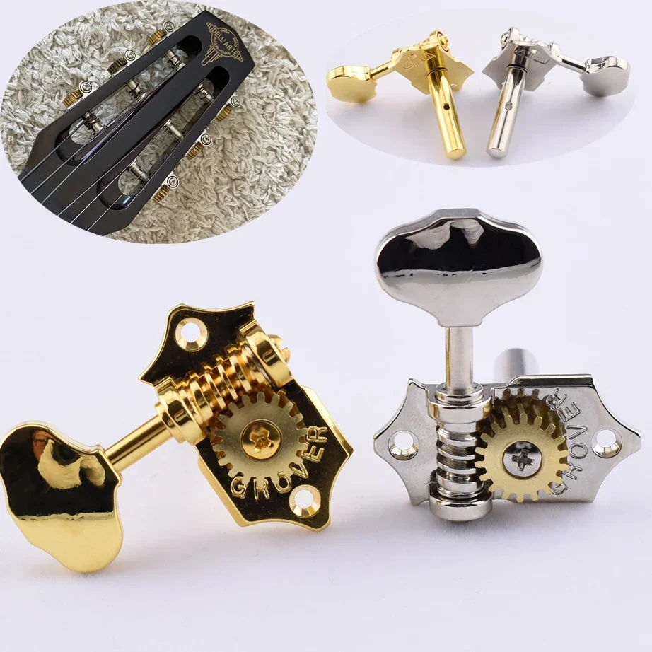 

Original Genuine Sta-Tite V97-18 Vintage Guitar Machine Heads Tuners With 18:1 Gear Ratio ( Gold/Nickel )