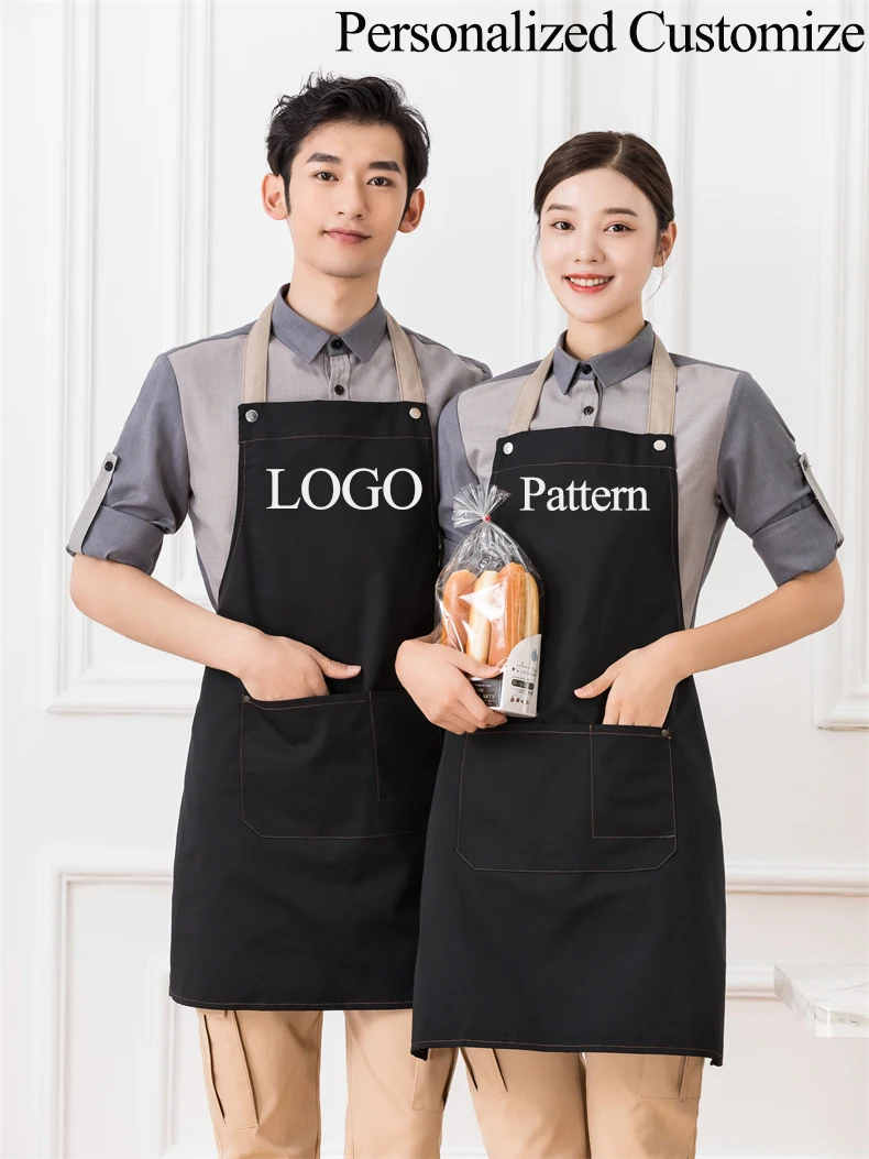 Customize Work Aprons Personalized Logo Man Chef Bib Apron Hairdresser Nail Beauty Apron Kitchen Cooking Cleaning Robe for Women 4 S28e8ee9ef5a74bbc844d4dc5c3ead66bw