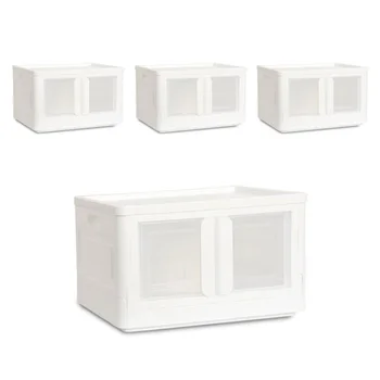 리빙선데이 양문형 접이식 리빙박스 56L 2개 Storage folding box storage cabinet