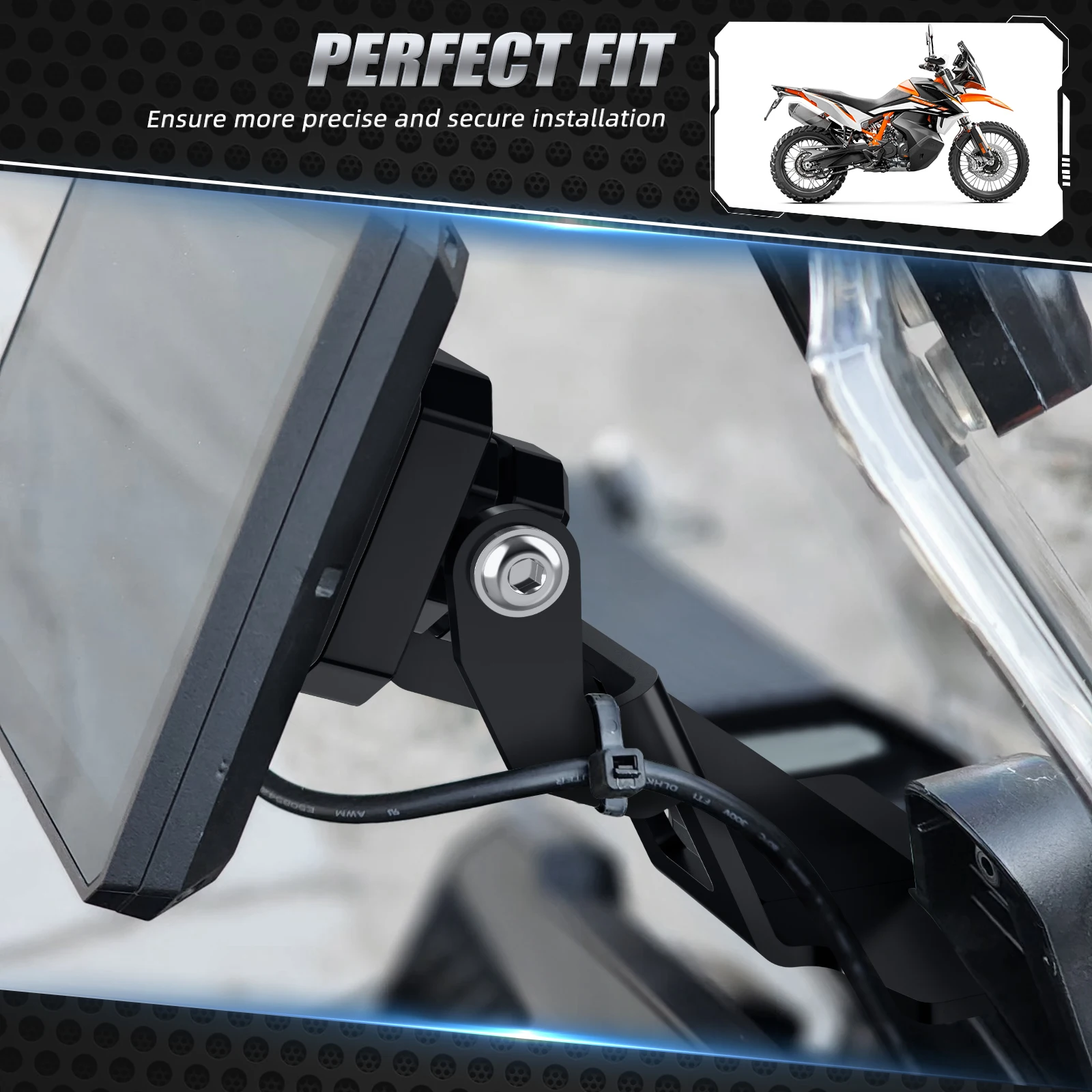 KTM 890 어드벤처 R S 랠리 2023-2024 네비게이션 브래킷, GPS 거치대 AMPS 마운트, 890 어드벤처 R 890 어드벤처 랠리 890 ADV
