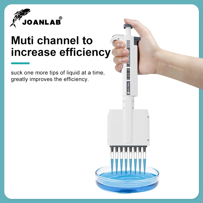 Multichannel Pipette Chemical Lab Equipment Digital Adjustable Micropipette Laboratory 8 Channels 12 Channels JOANLAB