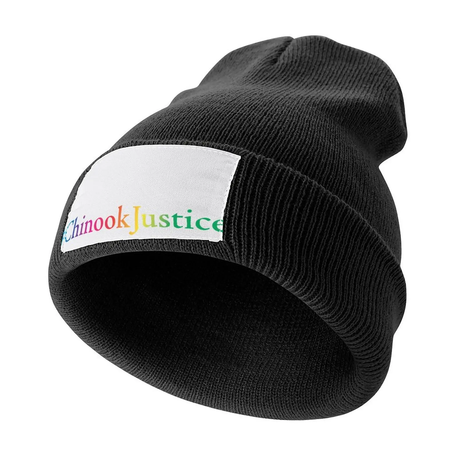 

#ChinookJustice rainbow print Knitted Cap Rugby Bobble Hat Golf Hat Mens Cap Women's