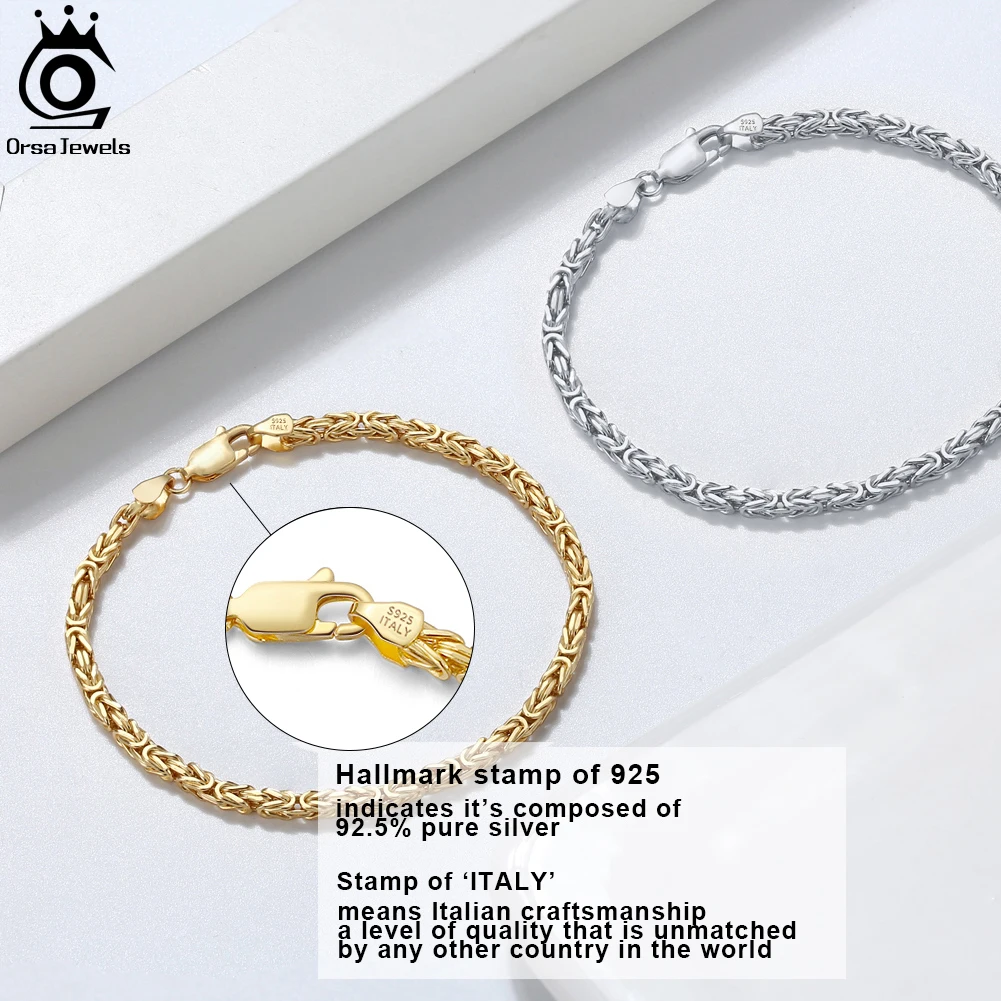 925 Sterling Silver 14k Gold Bracelet | Sterling Silver Paperclip Bracelet  - 14k Gold - Aliexpress