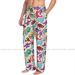 Colorful Dinosaur Mens Pajamas Pyjamas Pants Lounge Pants Sleep Bottoms