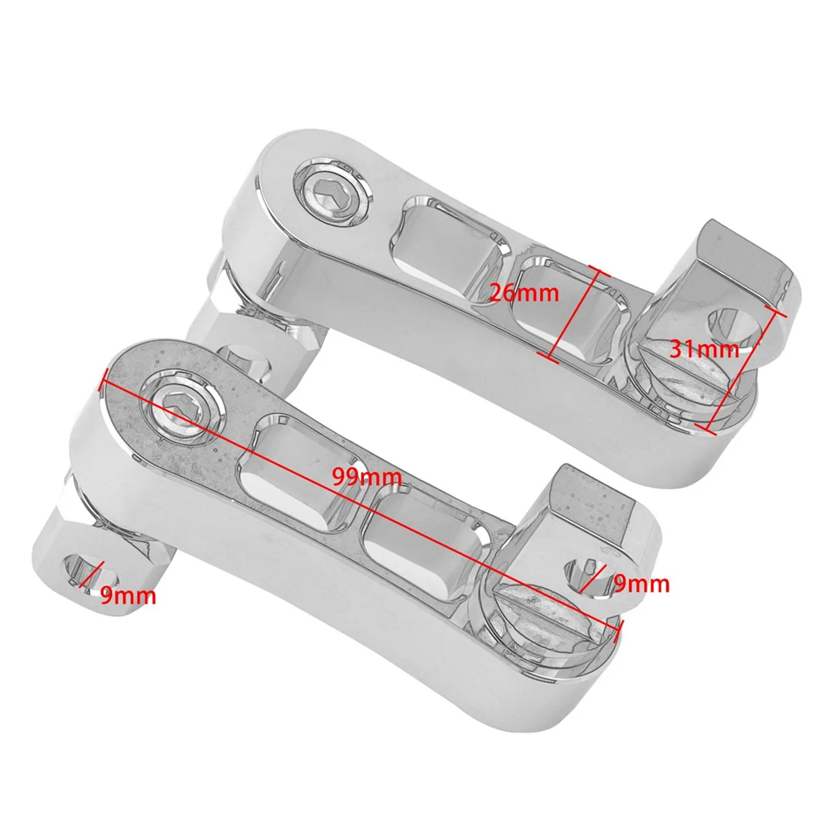 

Motorcycle Adjustable Passenger Footpegs Highway Pegs Male Mount Foot Peg Clamp Support Extensions Bracket for Harley B