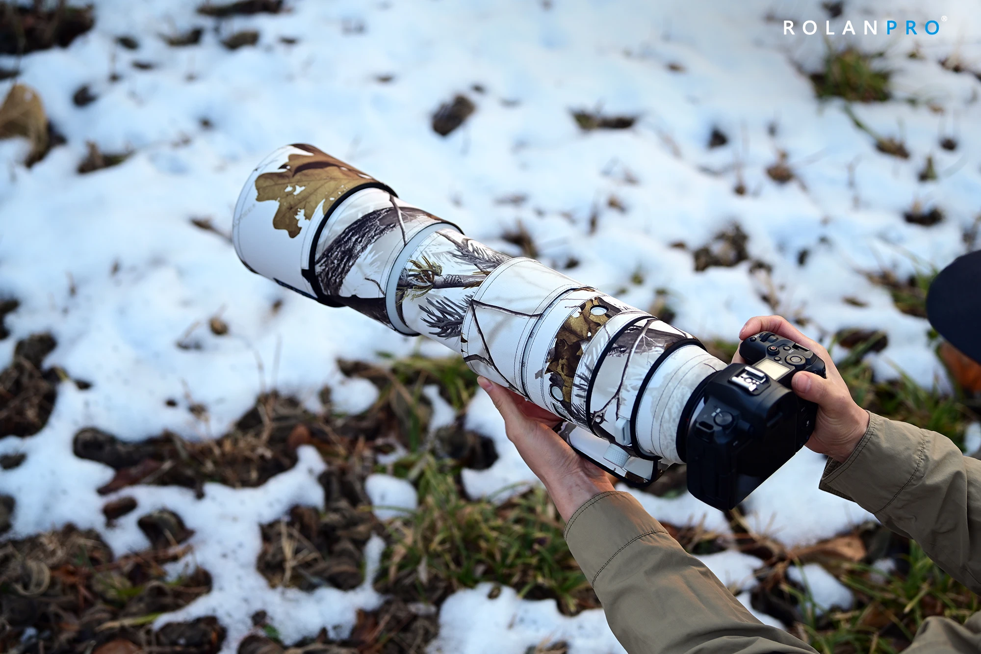 ROLANPRO 렌즈 코트 캐논 RF 200-800mm F6.3-9 IS USM 레인커버 위장 렌즈 보호 케이스 RF 200 800 건즈 클로스 슬리브