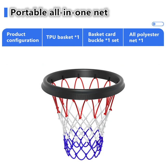 HENCO Basketball Ring 18 Inch Diametre for Size 5 and Size 6 and Size 7 (1  Ring+1 NET+4 FASTNERS) Alley | Henco