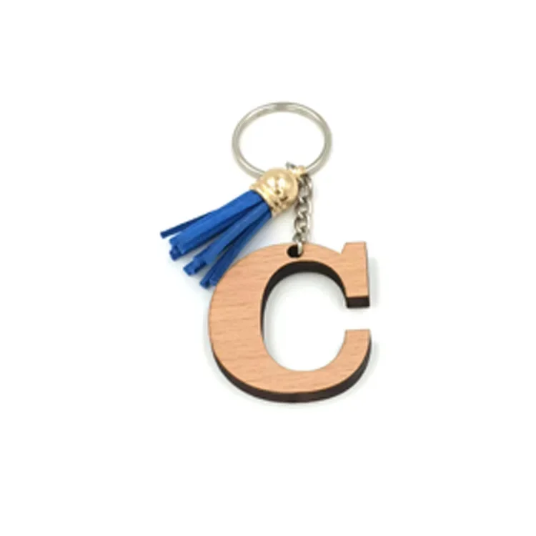 Yuxh A-Z Letter Keychain – Single Initial Keyring, Zinc Alloy, DIY Cool Little Gift (Choose Your Letter)