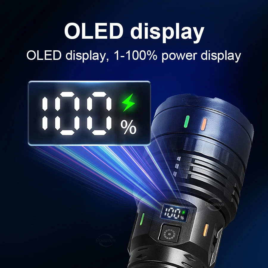 990000000LM 고출력 LED 손전등 충전식 휴대용 조명 가장 밝은 전술 토치 장거리 캠핑 사냥 램프