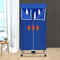 Складная портативная сушилка для одежды 220 В 1200-1500 Вт электрическая компактная быстросохнущая машина для гардероба с сенсорным экраном для квартир — изображение 5