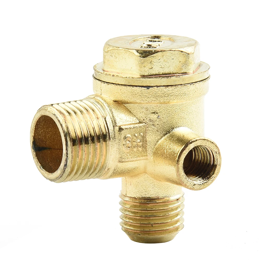 Air Compressor Check Valve Three Male Connector 16/14/7mm Zinc Alloy For Pipeline Connection Pneumatic Tank Piston Pump damier check wedding mens suits slim fit bridegroom tuxedos for men three pieces groomsmen suit double breasted formal business