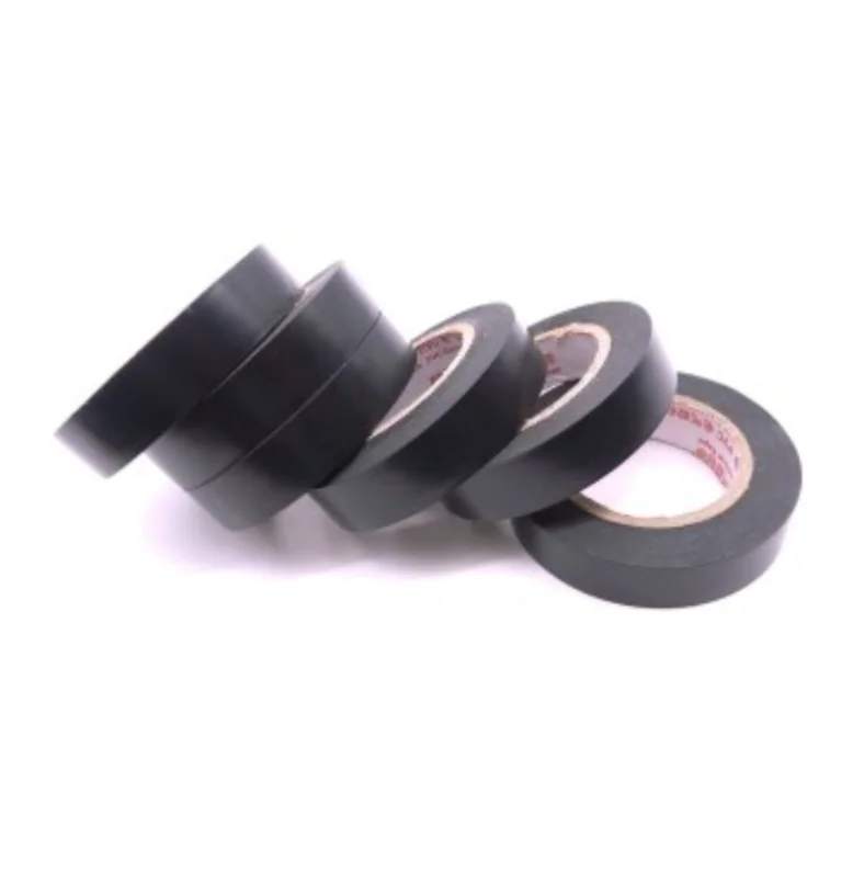 

6pcs PVC 18mm*10m Per Black Electrical Insulation High-viscoity Waterproof Adhensive Wire Repaired Heat-resistant 60 Meters Tape