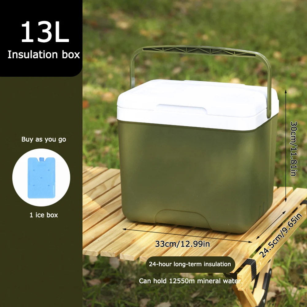 Outdoor Cooler Box Portable Camping Refrigerator Food Storage Box Cooler Large Capacity Car Ice Bucket Camping BBQ Equipment