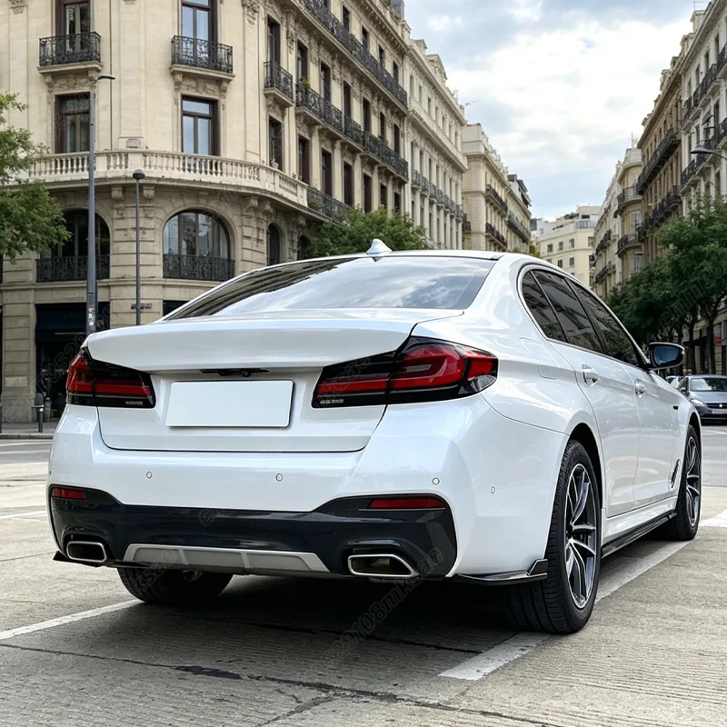 BMW 5 시리즈 G30 525i 530i 540i 2019 2020 2021 2022 2023 자동차 리어 범퍼 사이드 윈드 나이프 장식 액세서리 키트