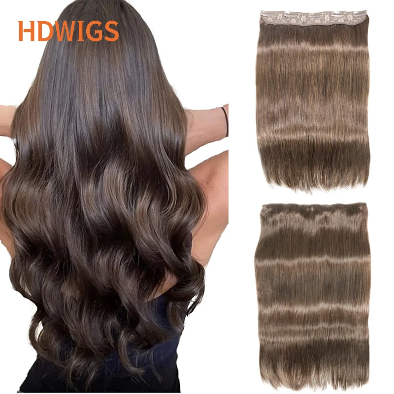 

Straight Clip in Human Hair Extension 10 inches with 5 clip 70g 100g 120g Indian Human Remy Hairpiece Natural Ombre Blond Color