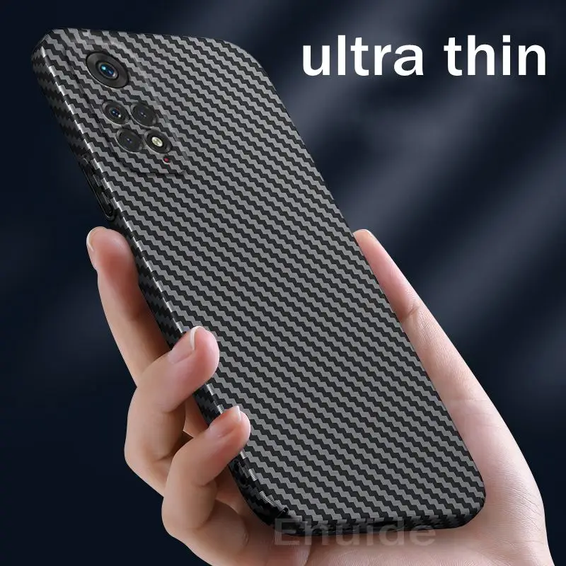 

Carbon Fiber Case For Xiaomi POCO F5 X5 M4 M3 Pro X4 X3 F4 Mi 13 12 11T Texture Ultra Slim Shockproof Hard Plastic Matte Cover