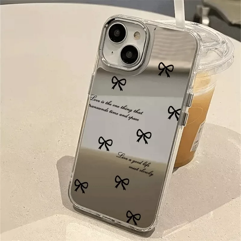 Elegant Mirror Bowknot Phone Case Cover