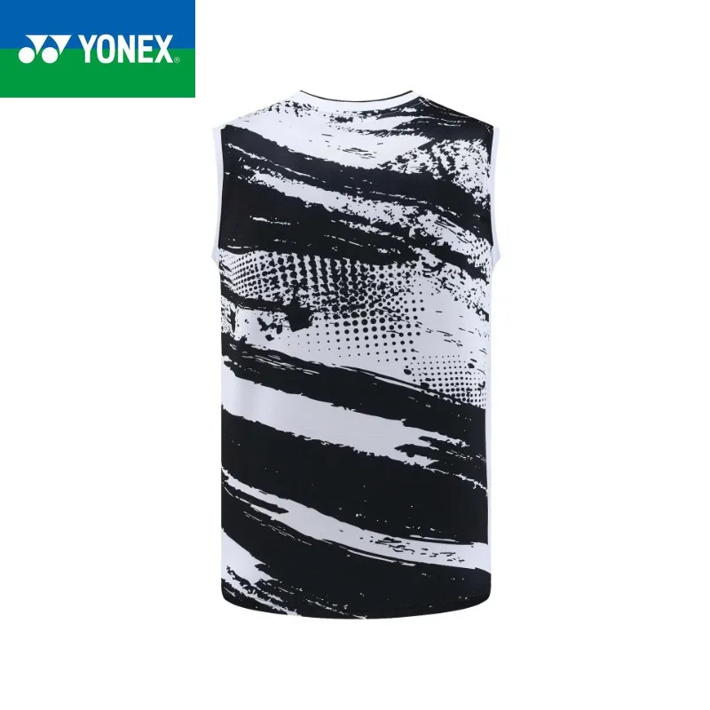 Badminton Jersey Top Splashing Ink Quick-drying Training Sleeveless T-shirt for Men YONEX short sleeve t shirt badminton uniforms