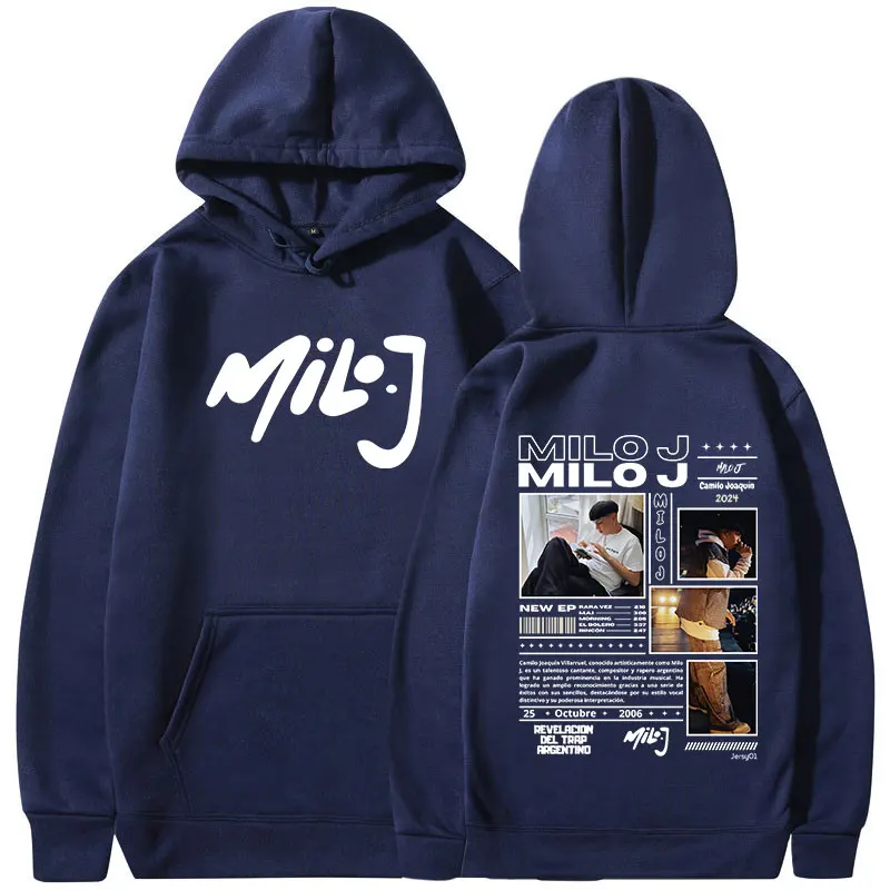 Rapper Milo J 111 Album Merch Hoodies Men Women Clothing Vintage Hip Hop Hooded Sweatshirt Casual Oversized Pullovers Fans Gift 2