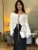 Autumn Fashion Ruffled T-shirt Cropped Top Female Hollow Out Lace-Up Patchwork Loose Outwear White Women Bandage Tee Coat