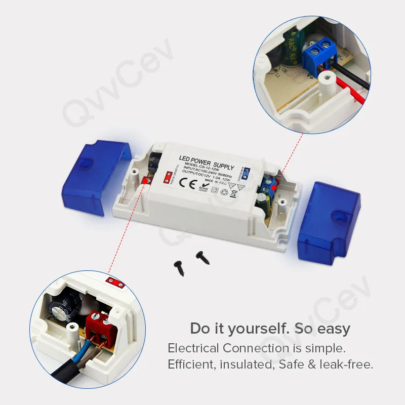 12W LED 드라이버 변압기 110-240V AC-DC 12V 1.0A DC 24V 0.5A 12W 조명 스트립 용 스위칭 전원 공급 장치, 1 피스