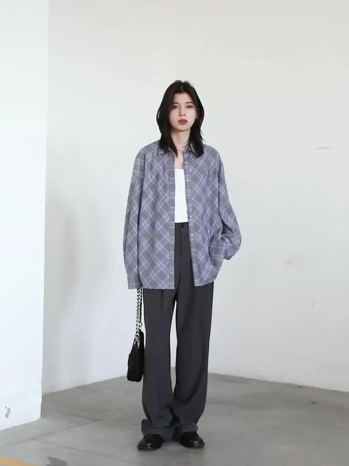 CHIC VEN женские рубашки в стиле ретро повседневные свободные клетчатые блузки с