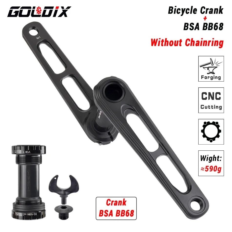 GOLDIX Ultralight Road Bike Crankset 50-34T/52-36T/53-39T for 2X