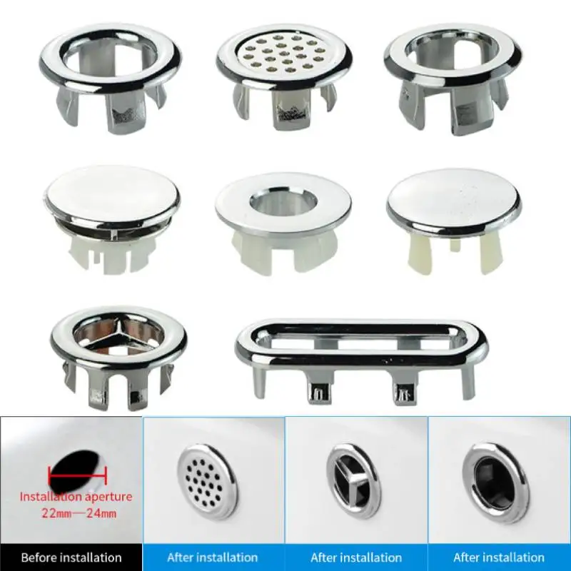 KWJNH 2/5/10 Anillos De Desbordamiento Para Fregadero, Anillo De Desbordamiento De Silicona Para Lavabo De Cocina, Tapón De Drenaje Para Lavabo, Accesorios De Tapón De Drenaje De Bañera