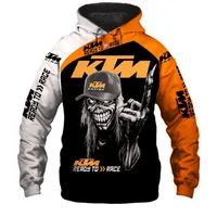 New Fashion Printed Design Long Sleeved Comfortable Unisex Drawstring Hoodies Motorcycle Riding KTM Sport Hooded Pullovers 2