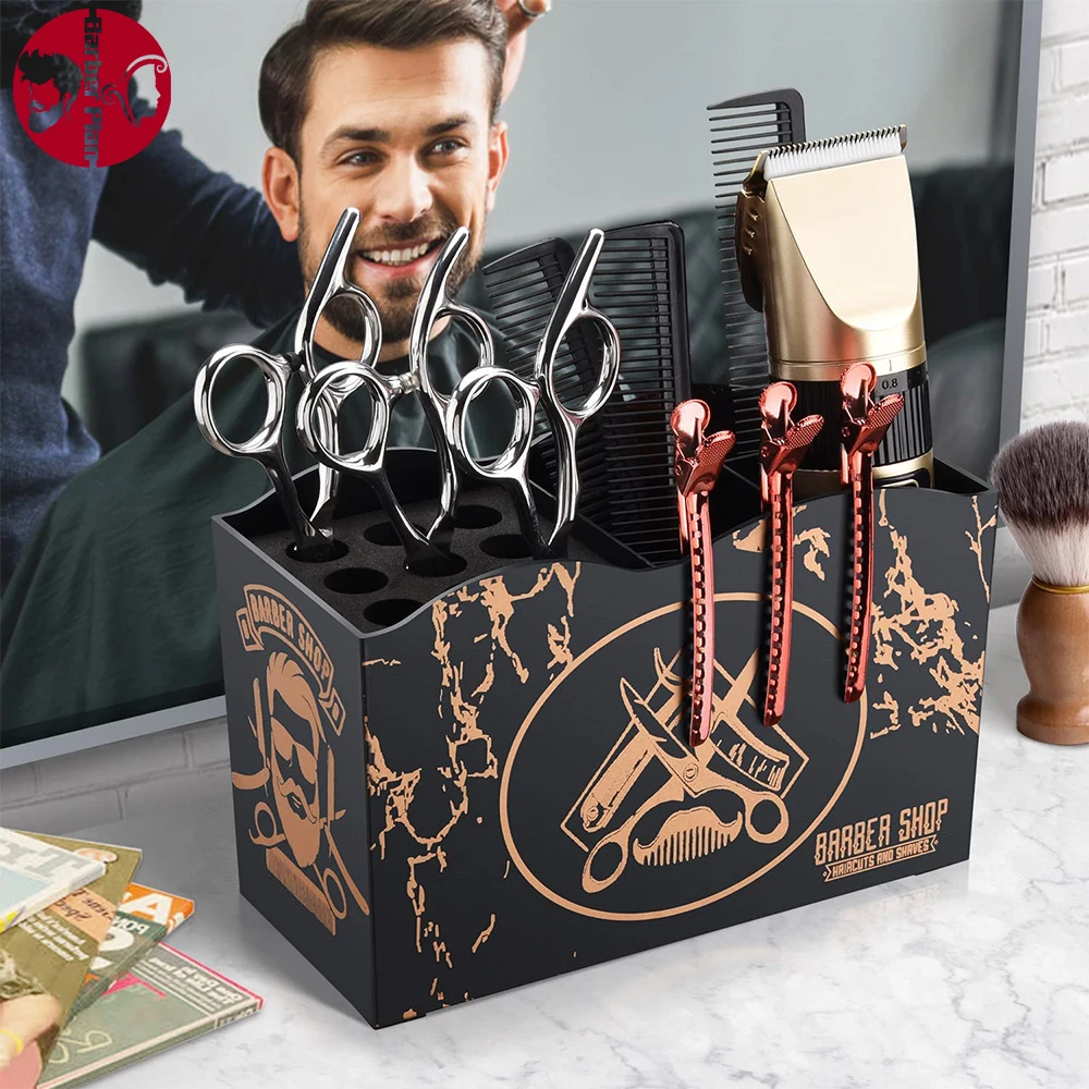 Removable Hairdressing Tools Storage Box Hair Scissors Combs Clips Holder Barbershop Large Capacity Haircut Tools Rack Home retailing store basket bin labels clips label holders sign holder removable visi bin ticket clamp for labeling price tag display