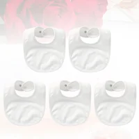 5 Pcs Double Layer Bibs Baby with Snaps Pure Cotton Newborn Saliva Towels Bandana