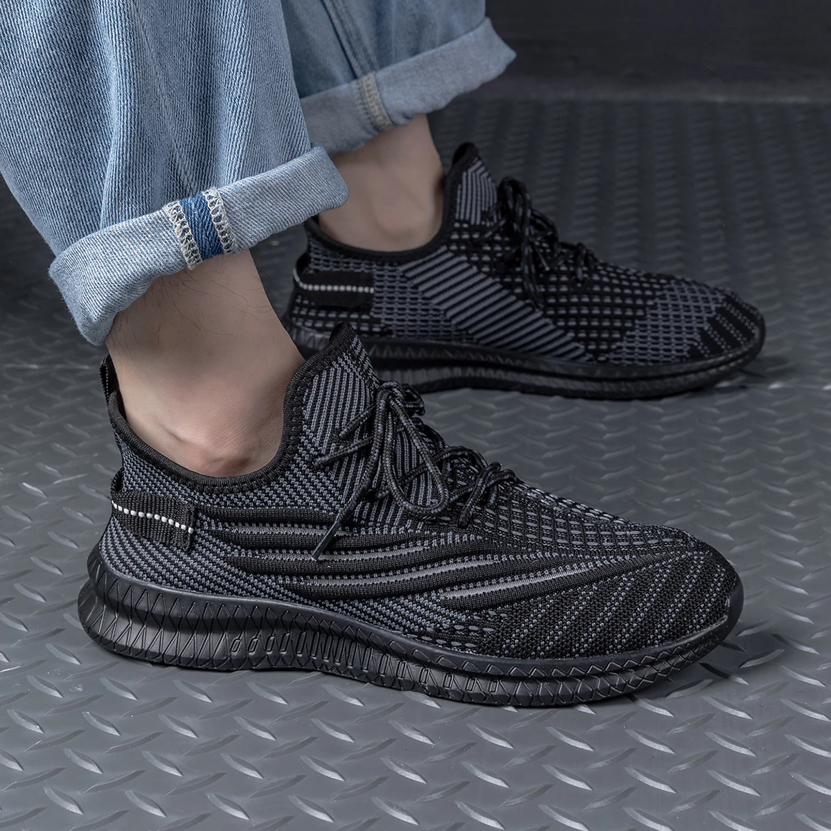 2023 Mesh Men casual shoes Summer Breathable Sneakers Comfortable Lightweight Walking Footwear Male Running Sport Shoes 3