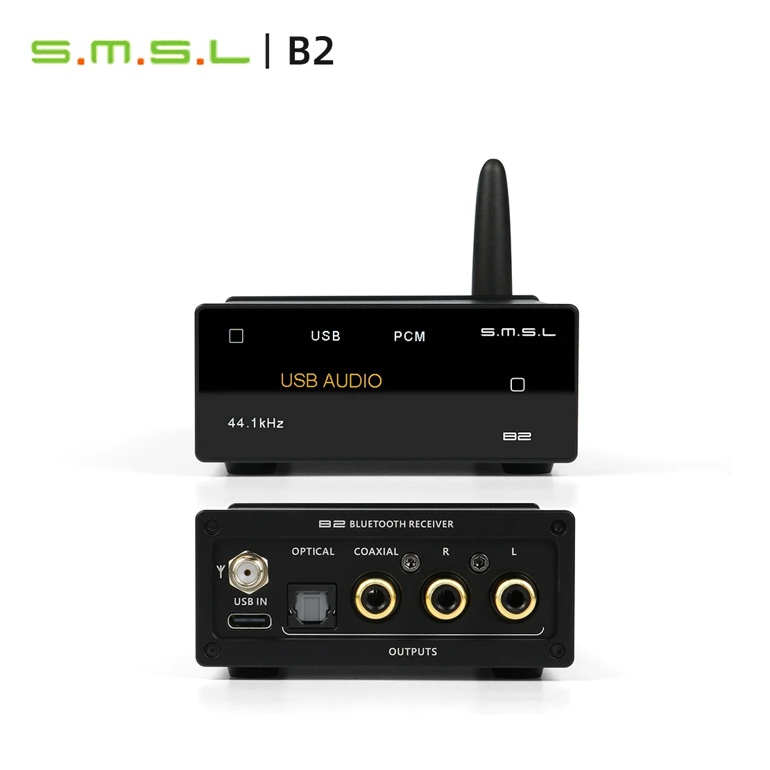 SMSL B2 USB 블루투스 오디오 리시버 컨버터, CS43131 디코딩 칩, 최..