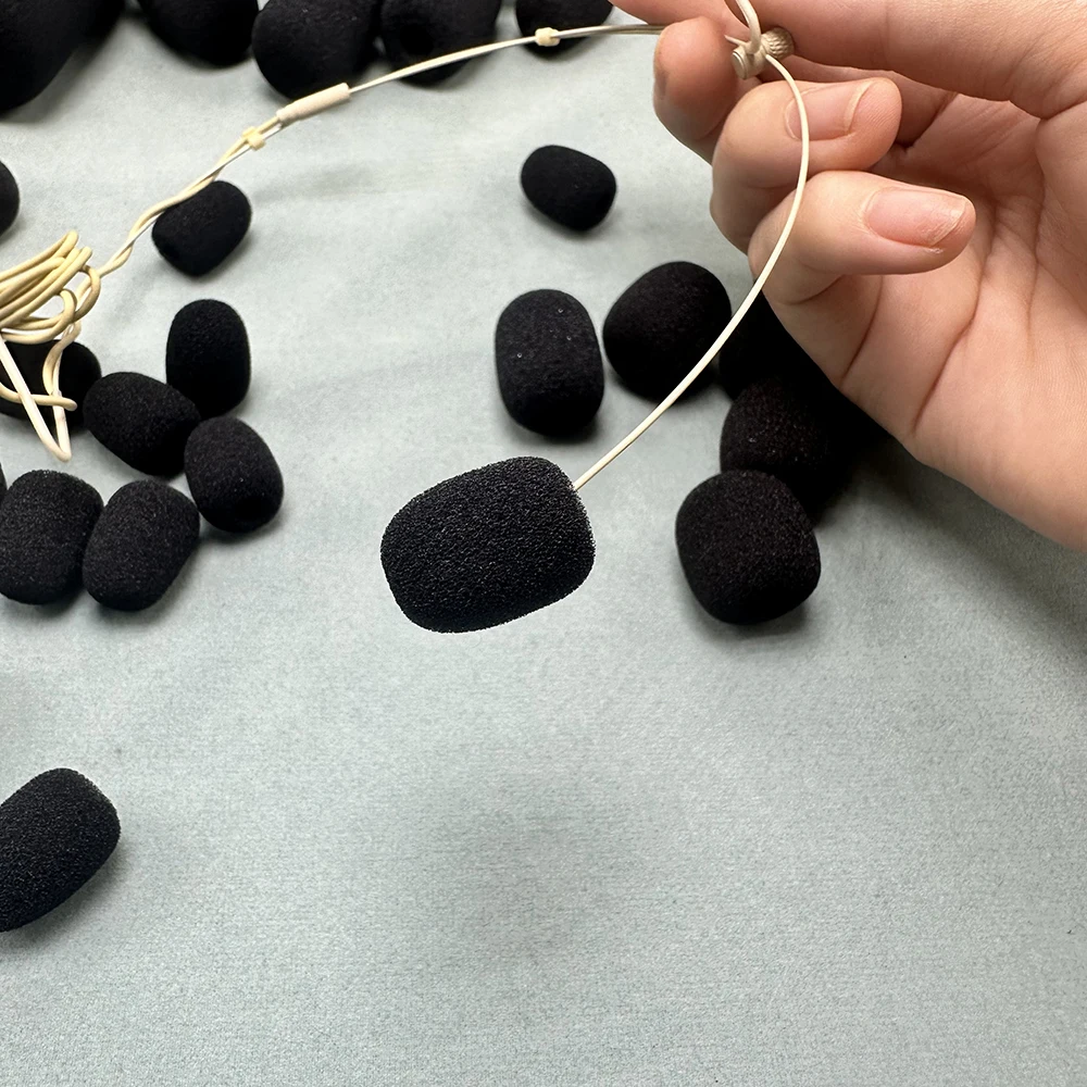 Microphone Cover 10pcs Headset Replacement Foam Windscreen