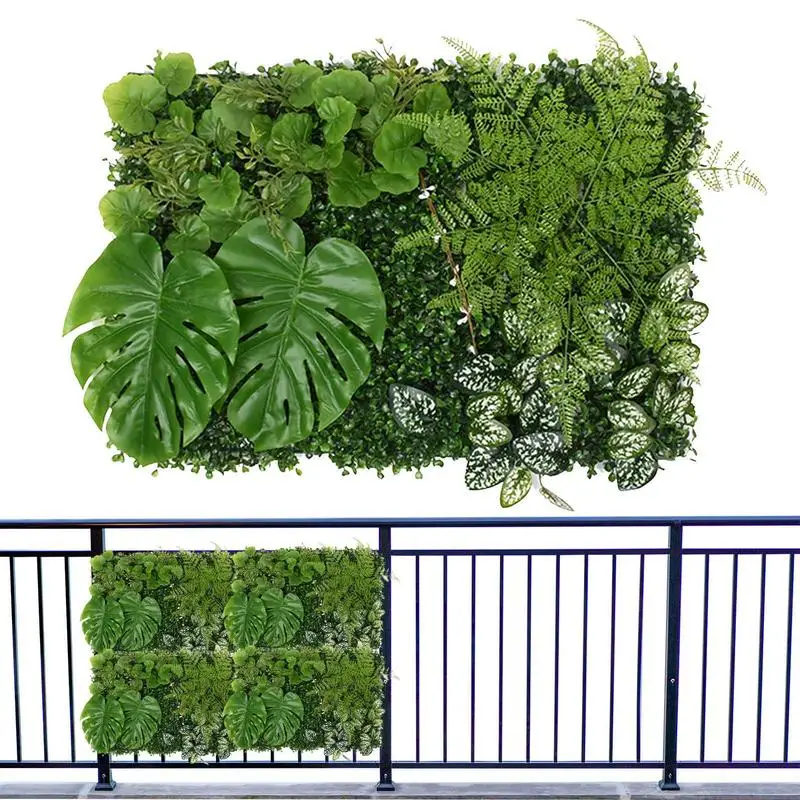 

40x60cm Artificial Plant Panels Privacy Hedge Screen Outdoor Garden Decor For Walls Fences Realistic Artificial Plant Wall
