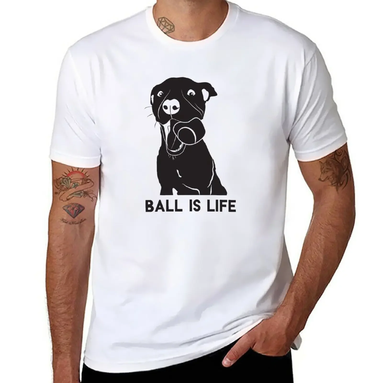 

Ball is Life, pitbull T-Shirt Short sleeve tee quick drying funnys tshirts for men